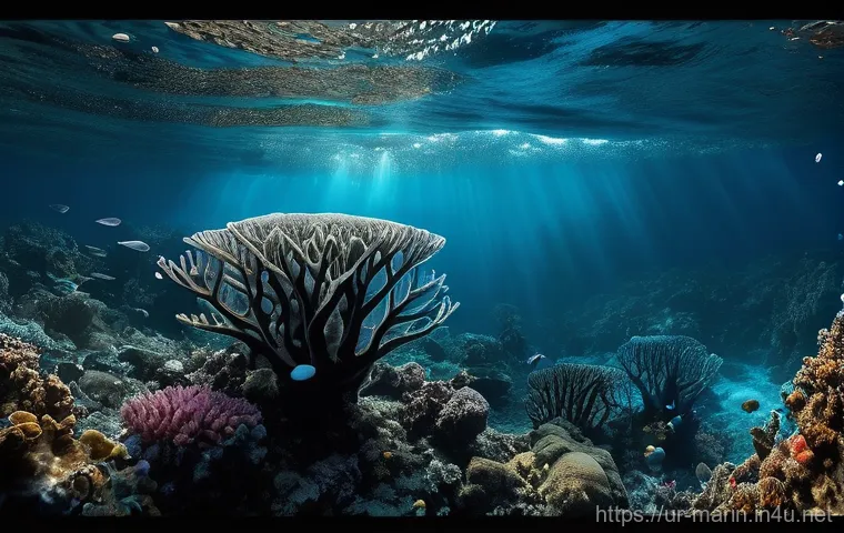해양학 연구 논문 작성법 - **Community Reef Restoration:** A diverse group of people, including young adults and teenagers, all...