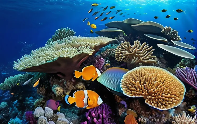 해양 생태계 보존 - **Prompt 1: Community Beach Cleanup**
    "A vibrant, wide-angle shot of a diverse group of people, ...