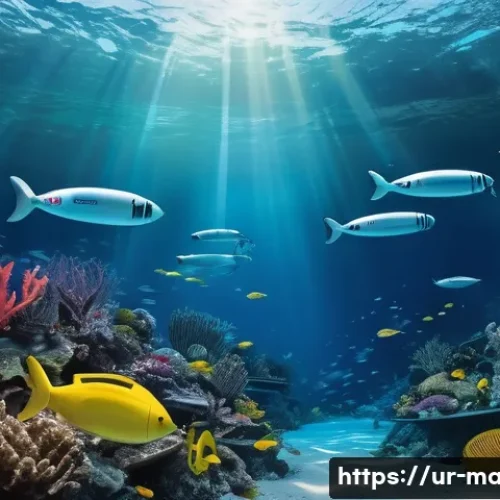 Home 27 해양 관리 시스템 - **Prompt:** "A futuristic, serene underwater scene depicting advanced marine conservation efforts. A...