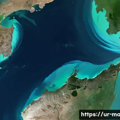 Home 13 해양학 환경 모니터링 - A high-resolution satellite image of a vast coastal region in Pakistan during monsoon season, showin...